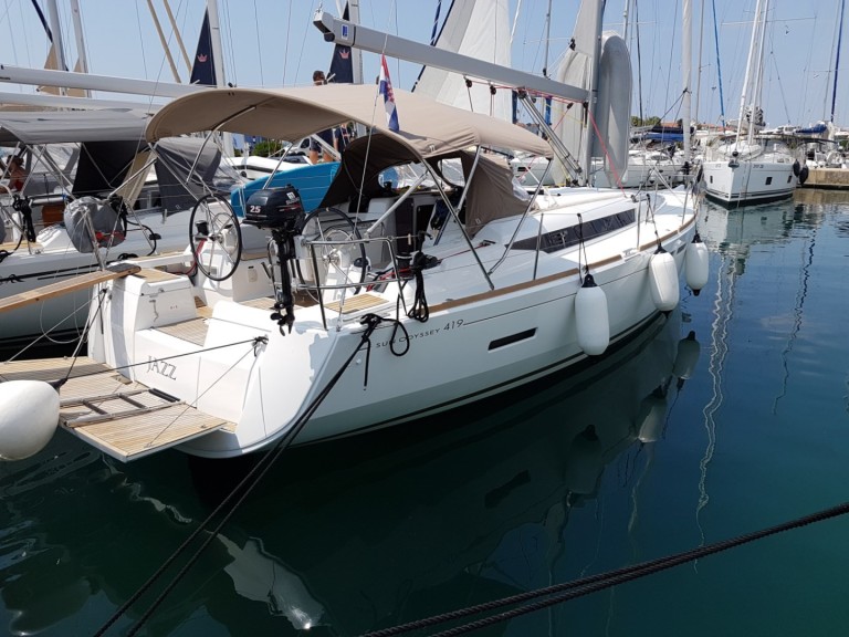 Jeanneau Sun Odyssey 419 charter bareboat or skippered in  Sukošan