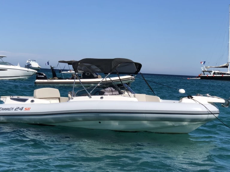 Bareboat Rental RIB Marlin Boat with a boat licence