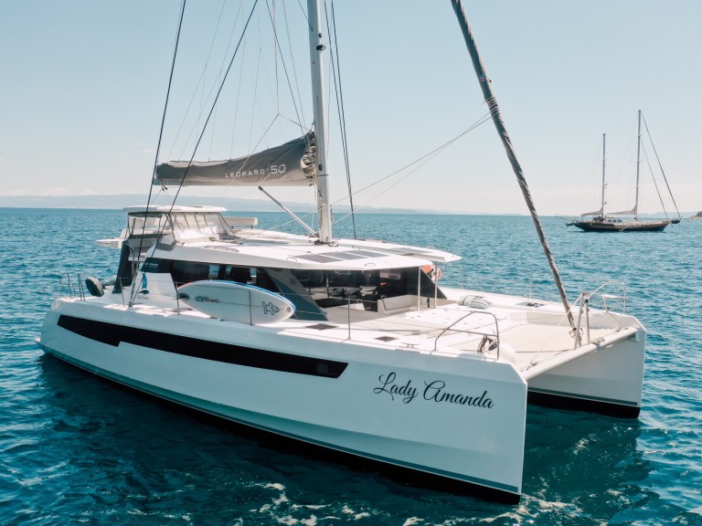 Bareboat Rental Catamaran Leopard with a boat licence