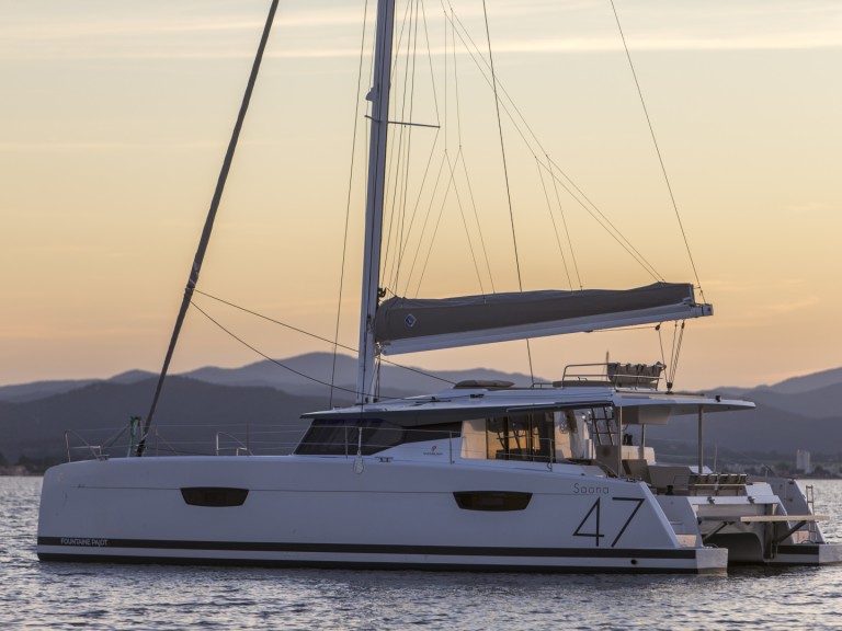 Bareboat Rental Catamaran Fountaine Pajot with a boat licence