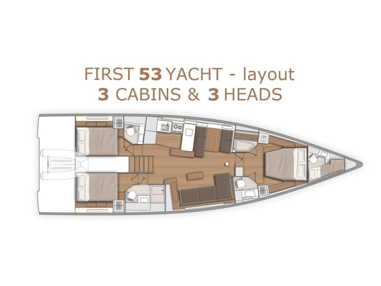 Sailboat rental with or without captain Bénéteau Split