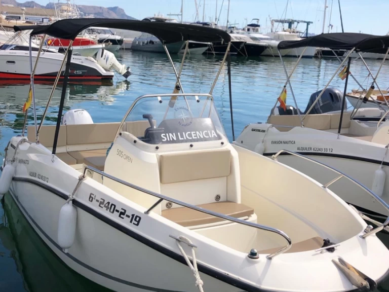 Quicksilver open 505 charter bareboat or captained in  Altea