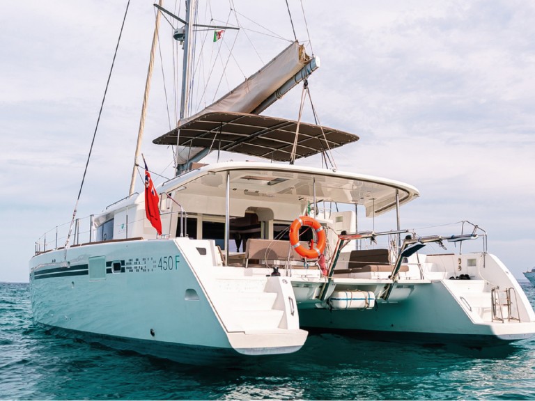 Lagoon Lagoon 450 F charter bareboat or captained in  Sant Antoni de Portmany