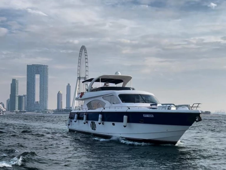 Bareboat Rental Luxury Yacht Dubai Marine with a boat licence