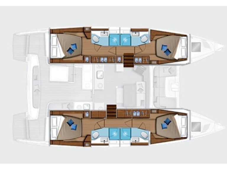 Catamaran rental with or without captain Lagoon Olbia