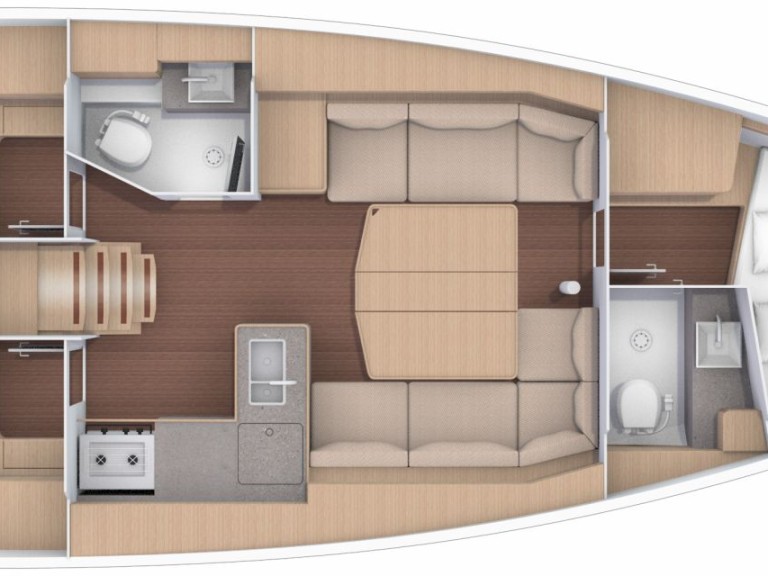 Bareboat Rental Sailboat Dufour with a boat licence