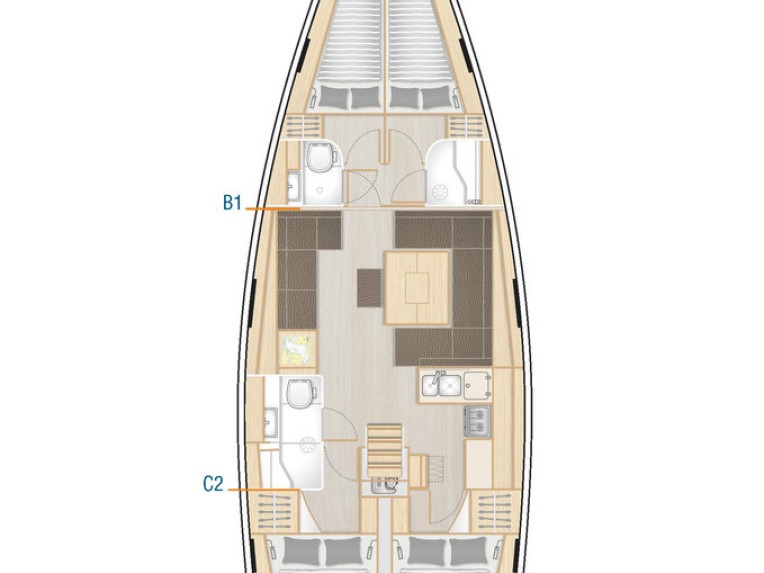 Bareboat Rental Sailboat Hanse with a boat licence