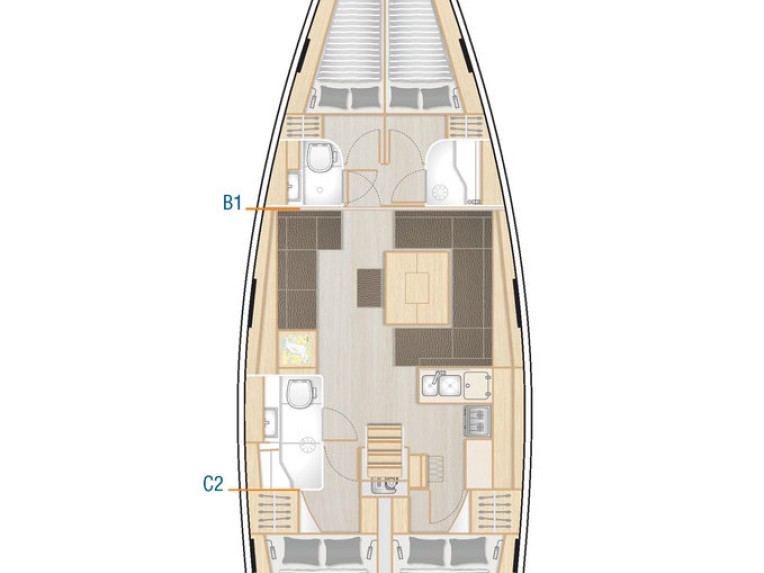 Bareboat Rental Sailboat Hanse with a boat licence