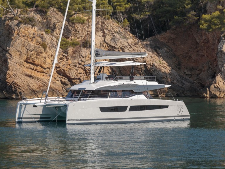 Catamaran rental with or without captain Fountaine Pajot Cogolin