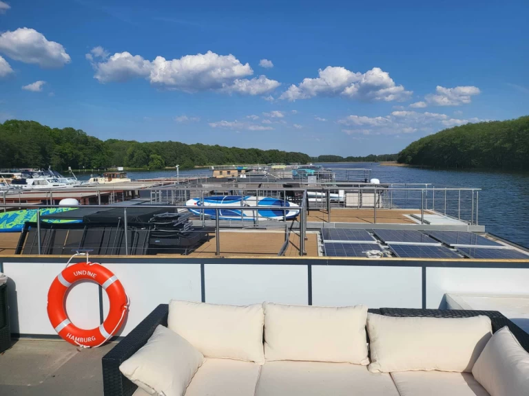 Bareboat Rental Houseboat Werft Marina Buchholz with a boat licence
