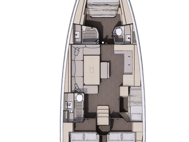 Bareboat Rental Sailboat Dufour with a boat licence