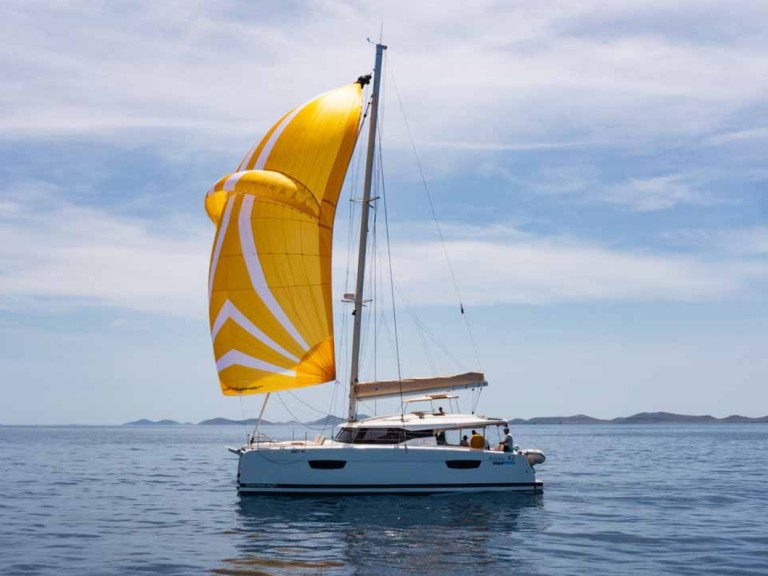Bareboat Rental Catamaran Fountaine Pajot with a boat licence