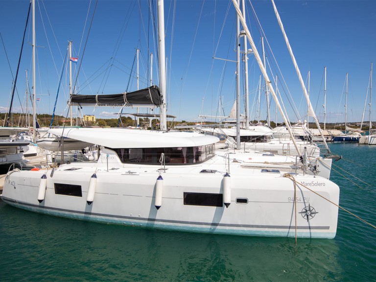 Bareboat Rental Catamaran Lagoon with a boat licence