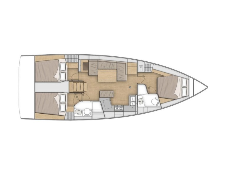 Bareboat Rental Sailboat Bénéteau with a boat licence