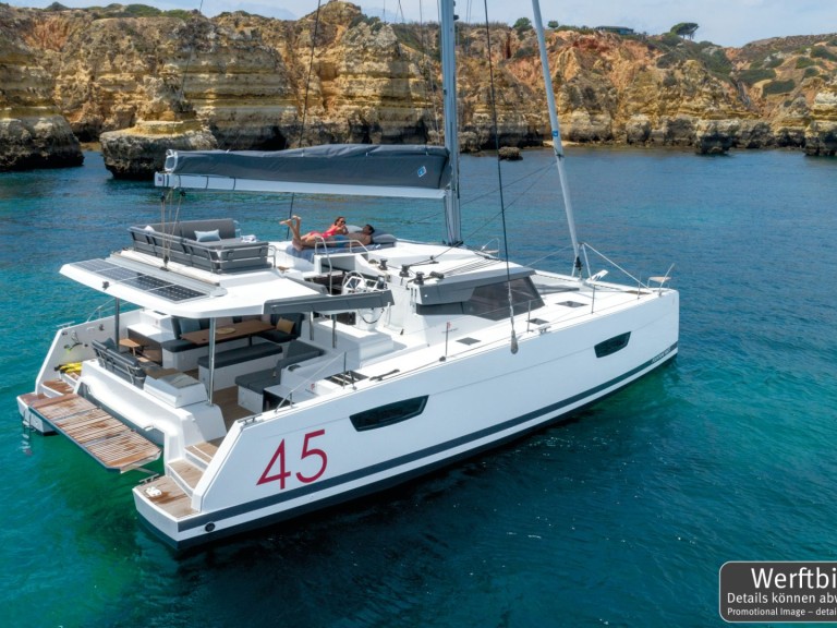 Bareboat Rental Catamaran Fountaine Pajot with a boat licence
