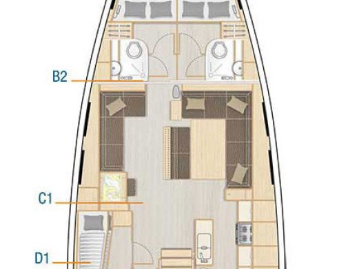 Hanse Hanse 548 in Sukošan on SamBoat