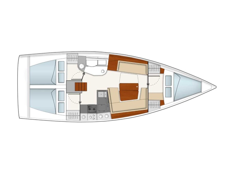 Bareboat Rental Sailboat Hanse with a boat licence
