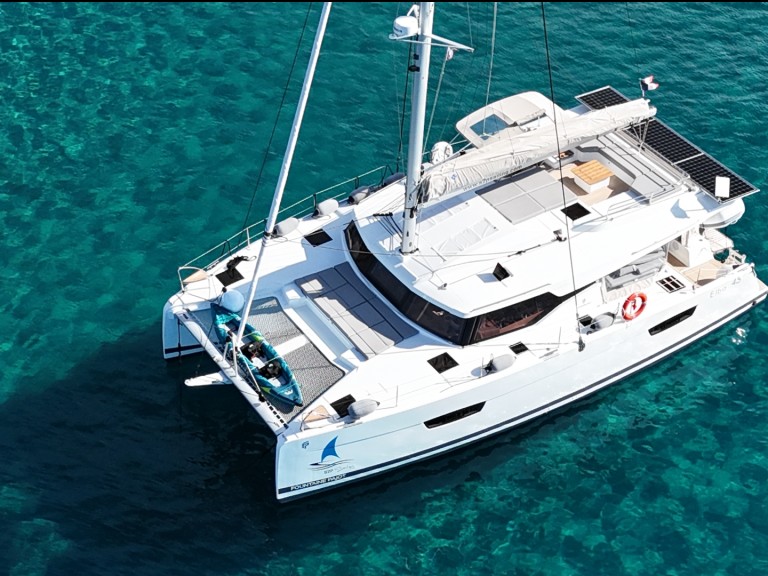 Bareboat Rental Catamaran Fountaine Pajot with a boat licence