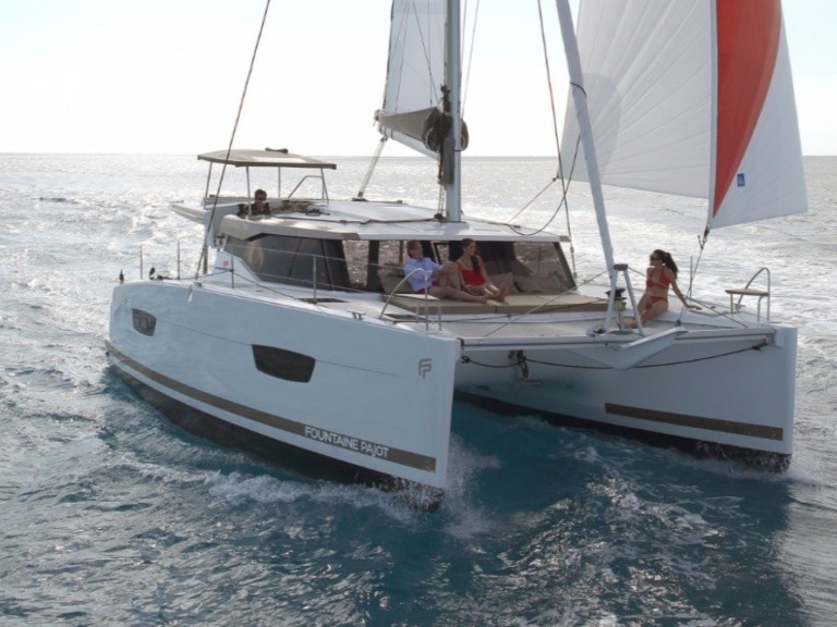 Bareboat Rental Catamaran Fountaine Pajot with a boat licence