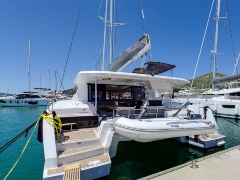 Bareboat Rental Catamaran Fountaine Pajot with a boat licence