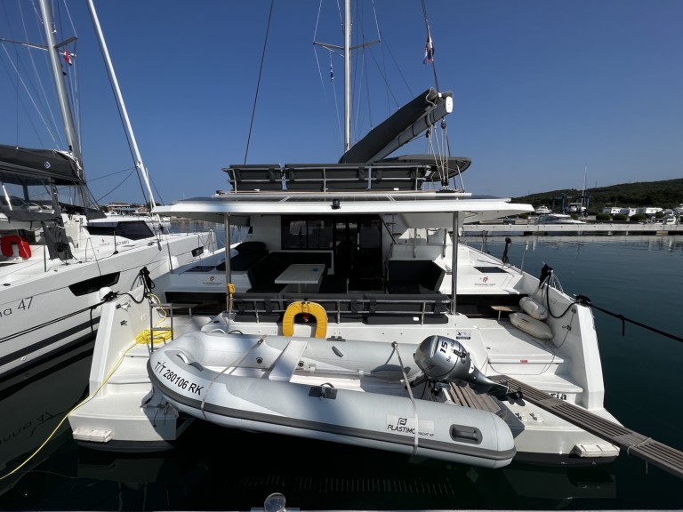 Bareboat Rental Catamaran Fountaine Pajot with a boat licence