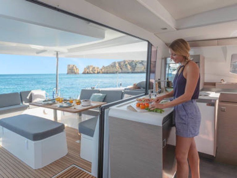 Fountaine Pajot Elba 45 charter bareboat or captained in  Le Marin