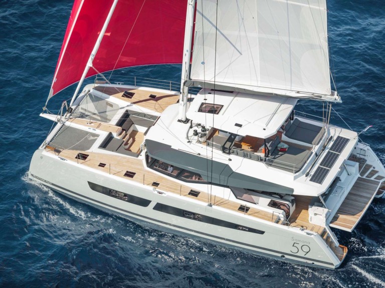 Bareboat Rental Catamaran Fountaine Pajot with a boat licence