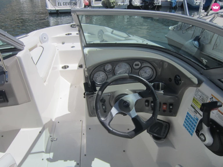 Bareboat Rental Motorboat Rinker with a boat licence