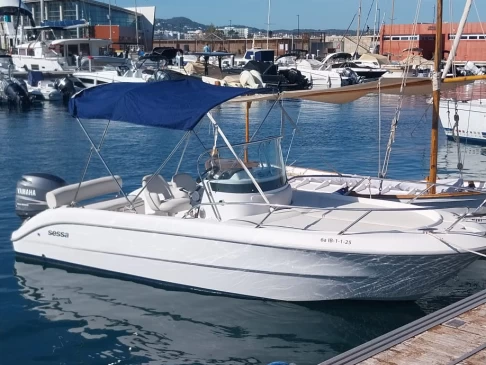Sessa Marine Key Largo 20 Deck charter bareboat or captained in  San Antonio Port