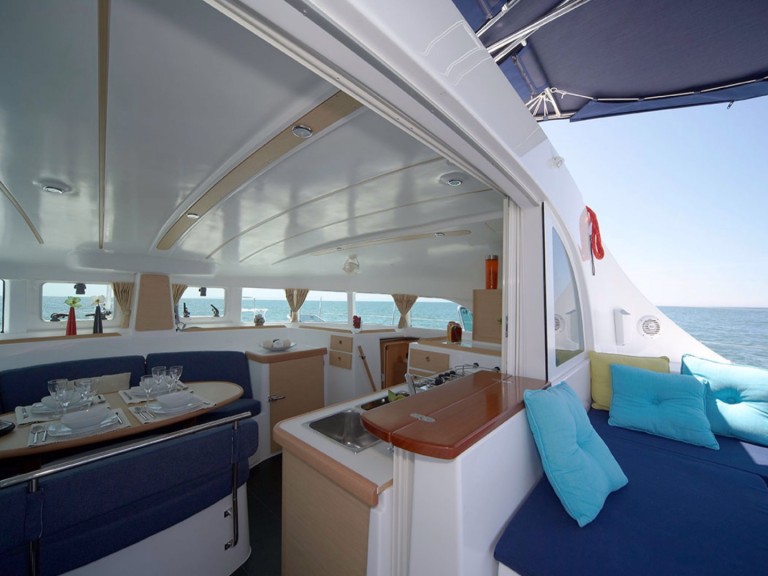 Lagoon Lagoon 380 S2 charter bareboat or captained in  Raiatea