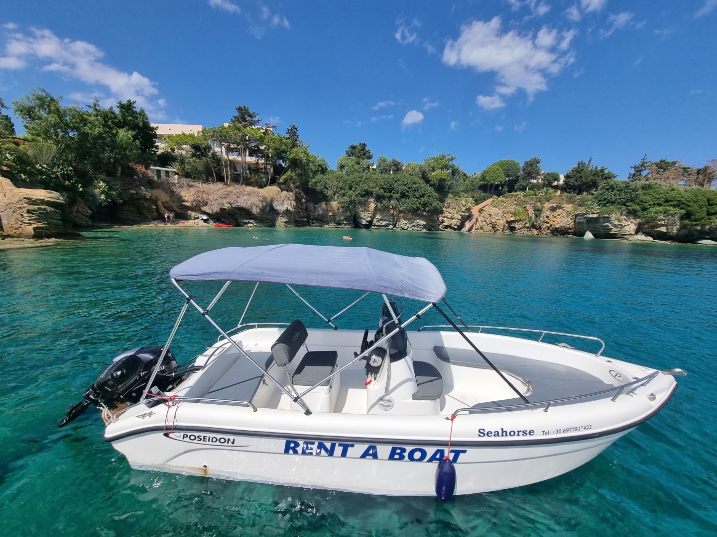 Rent a Motorboat Poseidon Boat for 2-7 person in Agía Pelagía | SamBoat