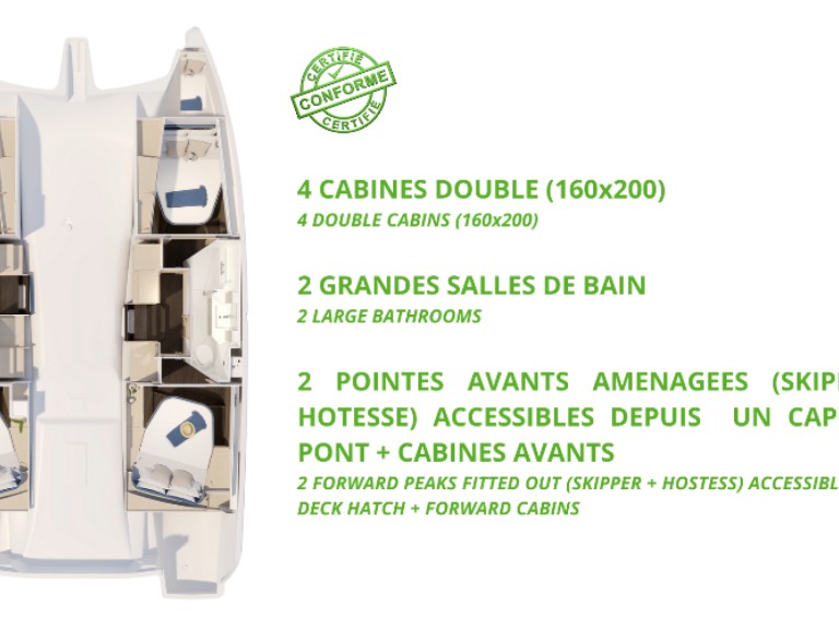 Boat rental Fountaine Pajot New 41 in Le Marin on Samboat