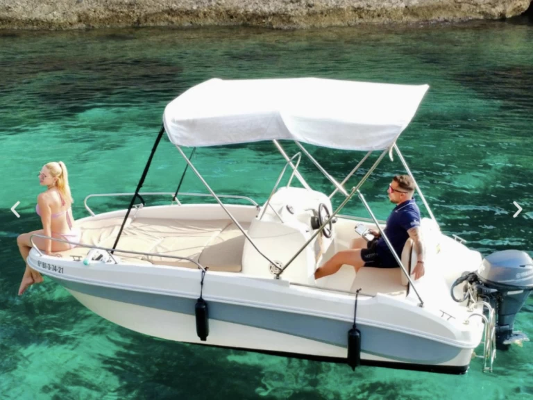 Quicksilver Activ 455 Open charter bareboat or captained in  Sant Antoni de Portmany