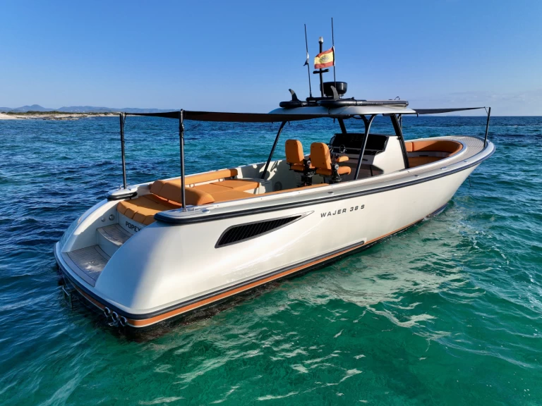 Bareboat Rental Motorboat WAJER 38S with a boat licence