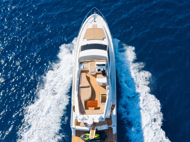 Bareboat Rental Luxury Yacht Ferretti with a boat licence