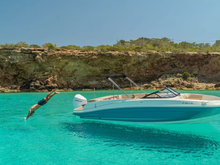 Bayliner VR6 charter bareboat or captained in  Sant Antoni de Portmany
