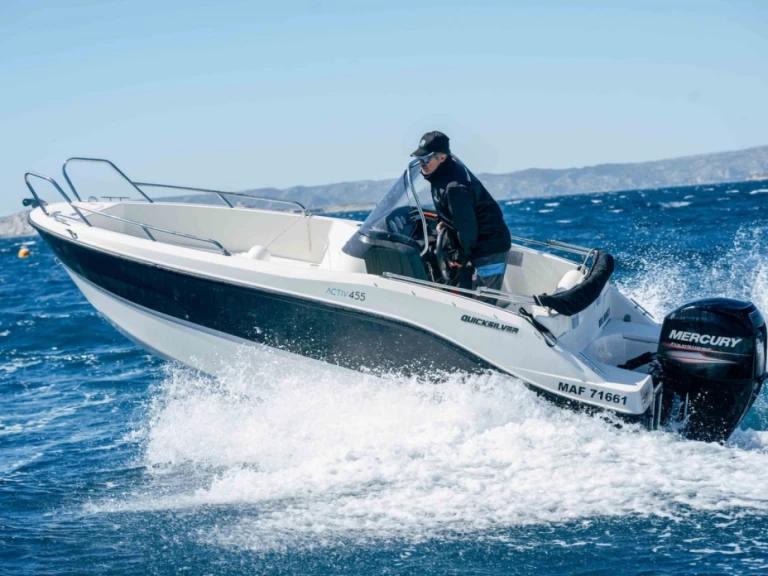 Quicksilver Activ 455 Open charter bareboat or captained in  Marseille