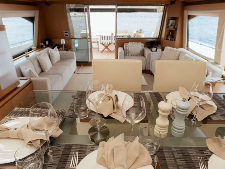 Bareboat Rental Luxury Yacht Ferretti with a boat licence