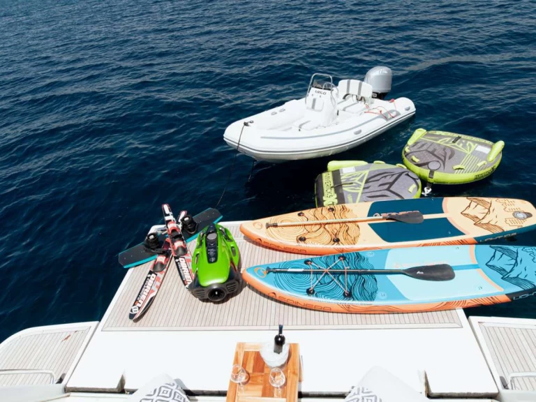 Bareboat Rental Luxury Yacht Ferretti with a boat licence