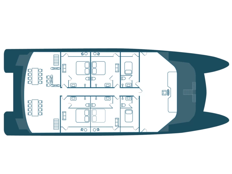  Power Cat - Ocean Spray charter bareboat or captained in  Baltra Island