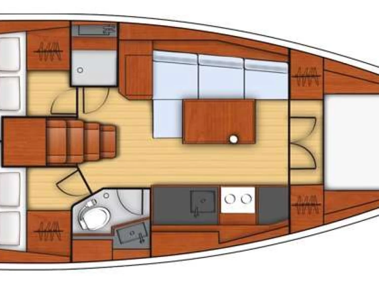 Bareboat Rental Sailboat Bénéteau with a boat licence