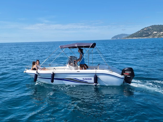 Ranieri Soverato 545 charter bareboat or captained in  Marina di Andora