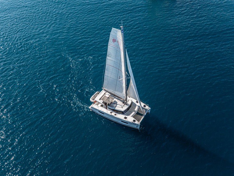 Bareboat Rental Catamaran Fountaine Pajot with a boat licence
