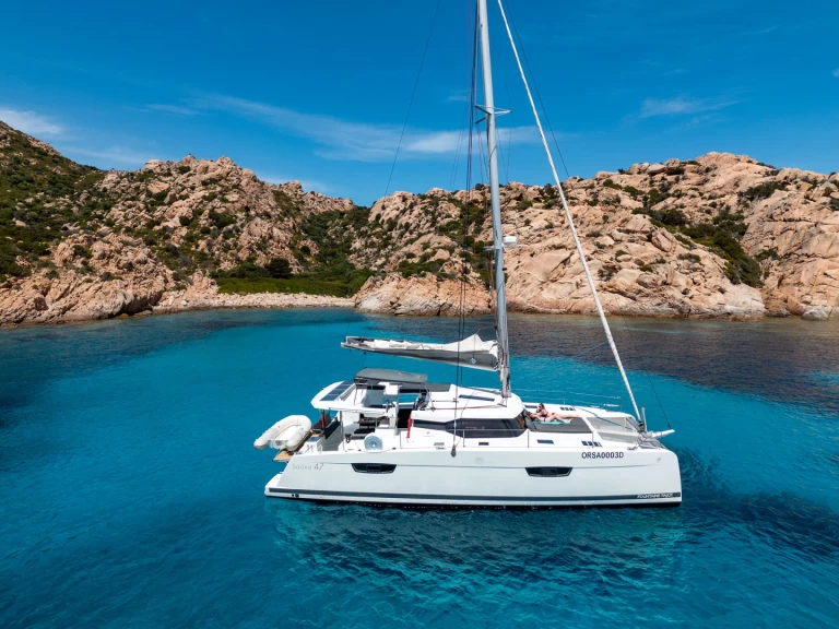 Fountaine Pajot Saona 47 charter bareboat or captained in  Cannigione