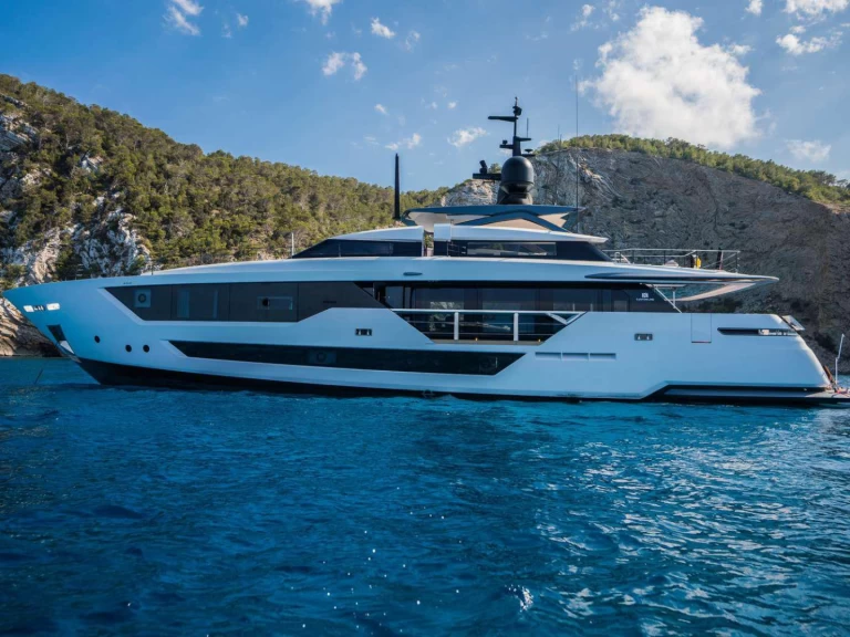 Ferretti Custom Line 106 charter bareboat or captained in  Ibiza Town