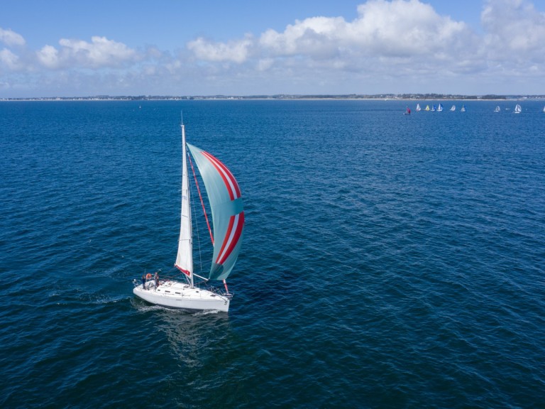 Bénéteau First 36.7 charter bareboat or captained in  La Trinité-sur-Mer
