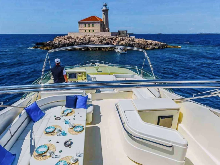 Bareboat Rental Luxury Yacht Ferretti with a boat licence
