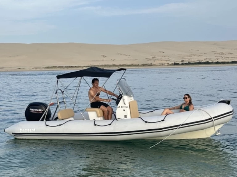 Bombard Sunrider 650 charter bareboat or captained in  Port d'Arcachon