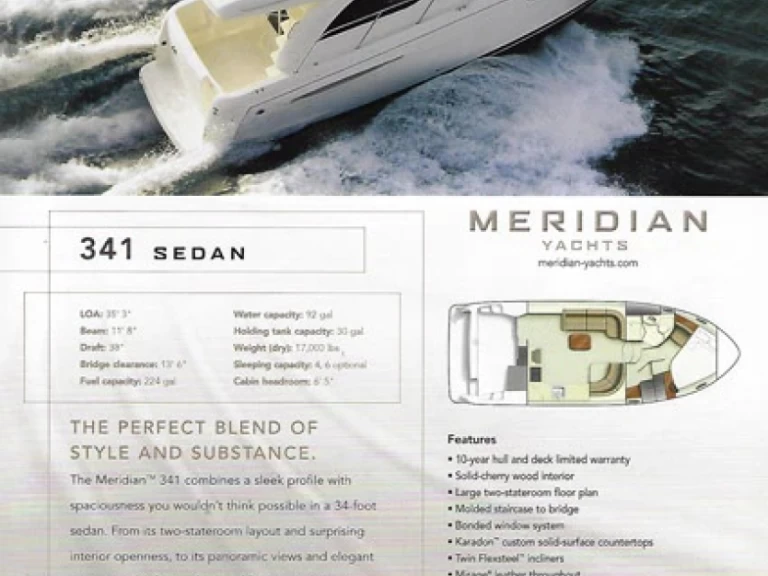 Luxury Yacht rental in Mandelieu-la-Napoule - Meridian 341 Sedan