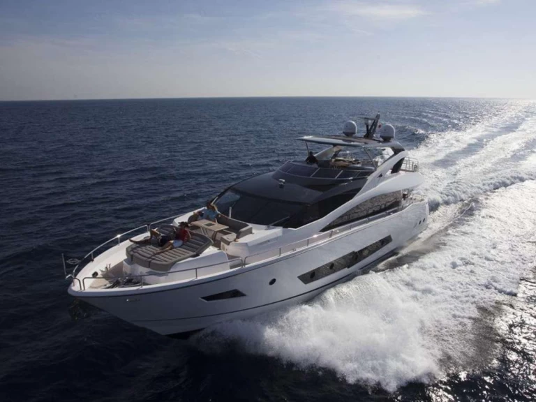 Bareboat Rental Luxury Yacht Ferretti with a boat licence